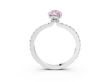 White gold Fancy Pink Pear  Brilliant Pavé Band Solitaire with Four-Prong Setting_44