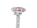 White gold Fancy Pink Pear  Brilliant Pavé Band Solitaire with Four-Prong Setting_46