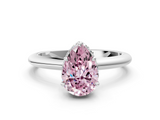 White gold Fancy Pink Pear  Brilliant Solitaire Engagement Ring with Six-Prong Setting and Classic Band_20