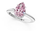 White gold Fancy Pink Pear  Brilliant Solitaire Engagement Ring with Six-Prong Setting and Classic Band_21