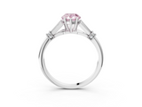 White gold Fancy Pink Pear  Brilliant Solitaire with Pave Band and Four-Prong Setting_23