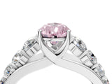 White gold Fancy Pink Pear Cut Brilliant Diamond Pavé Band with Six-Prong Setting_16