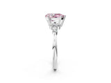 White gold Fancy Pink Pear Cut Brilliant Diamond Solitaire Ring with Pear Side Stones and Four-Prong Setting_8