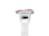 White gold Fancy Pink Pear Cut Brilliant Solitaire Diamond Ring with Channel Set Band and Bar Prong Setting_5