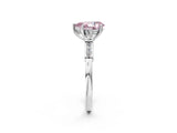 White gold Fancy Pink Pear Cut Brilliant Three-Stone Pave Band with Four-Prong Setting_2