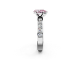 White gold Fancy Pink Pear  Cut Channel Set Diamond Engagement Ring with Four-Prong Setting_270