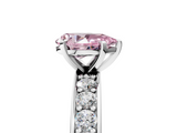 White gold Fancy Pink Pear  Cut Channel Set Diamond Engagement Ring with Four-Prong Setting_275