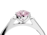 White gold Fancy Pink Pear  Cut Channel Set Solitaire Engagement Ring with Four-Prong Setting_221