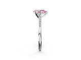 White gold Fancy Pink Pear  Cut Channel Set Solitaire Engagement Ring with Four-Prong Setting_225