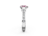 White gold Fancy Pink Pear  Cut Channel Set Solitaire Engagement Ring with Prong Setting_22