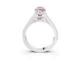 White gold Fancy Pink Pear  Cut Channel Set Solitaire Engagement Ring with Prong Setting_23