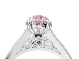 White gold Fancy Pink Pear  Cut Channel Set Solitaire Engagement Ring with Prong Setting_24