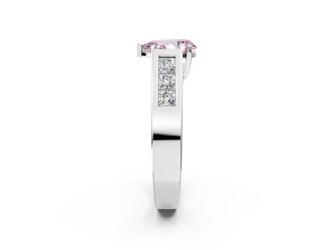 White gold Fancy Pink Pear Cut Cut Channel Set Solitaire Ring with Four-Prong Setting_26