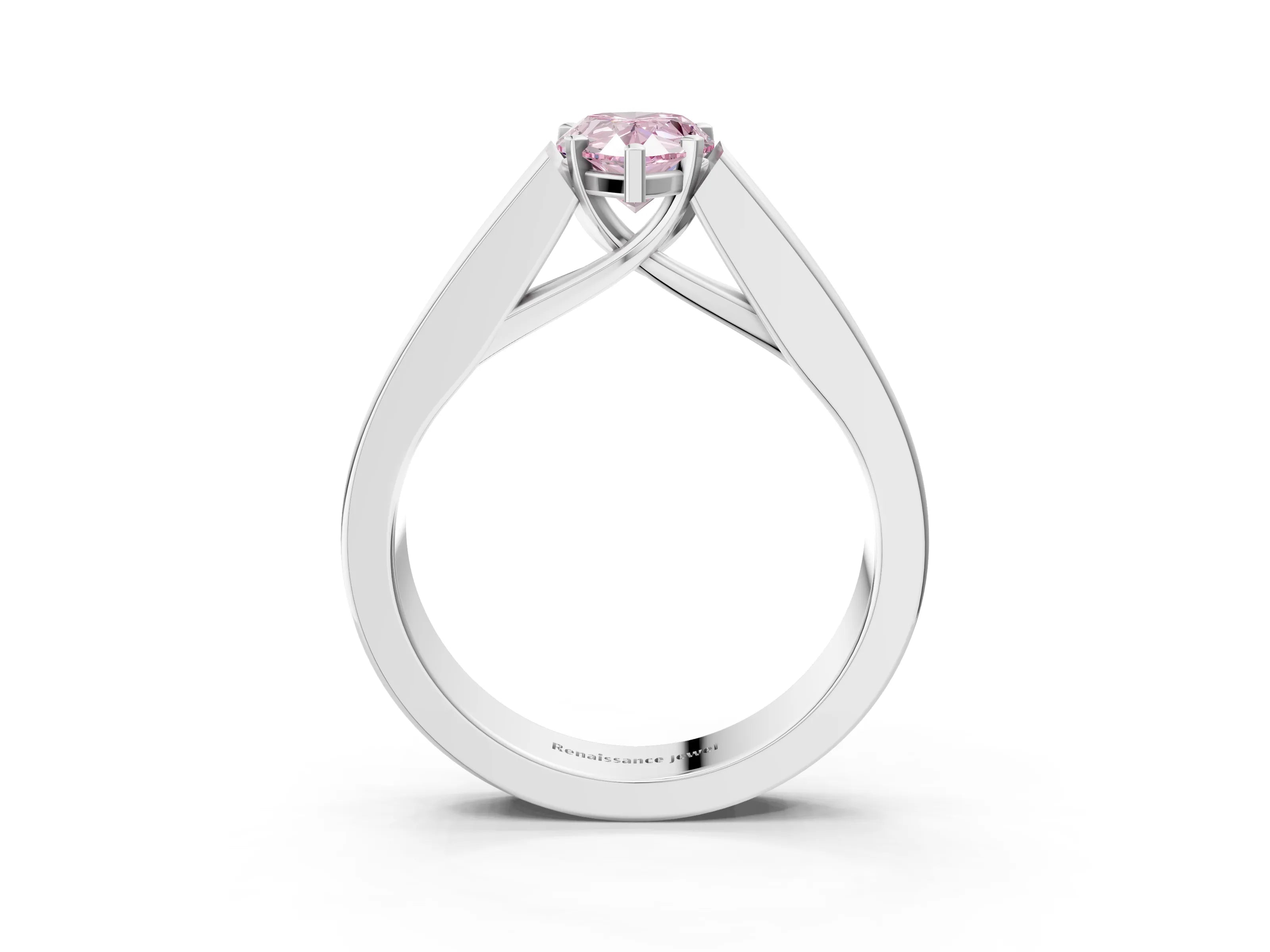 White gold Fancy Pink Pear Cut Cut Channel Set Solitaire Ring with Four-Prong Setting_27