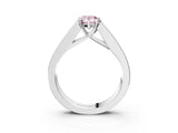 White gold Fancy Pink Pear Cut Cut Channel Set Solitaire Ring with Four-Prong Setting_27