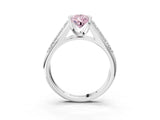 White gold Fancy Pink Pear Cut Cut Diamond Channel Set Pave Band with Tension Prong Setting_3