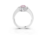 White gold Fancy Pink Pear Cut Cut Halo Diamond Pavé Engagement Ring with Milgrain Detailing_33
