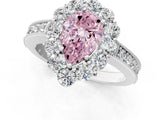 White gold Fancy Pink Pear Cut Cut Halo Diamond Pavé Engagement Ring with Milgrain Detailing_43