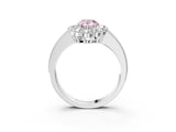 White gold Fancy Pink Pear Cut Cut Halo Diamond Pavé Engagement Ring with Milgrain Detailing_51
