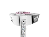 White gold Fancy Pink Pear Cut Cut Halo Pavé Diamond Ring_5