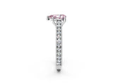 White gold Fancy Pink Pear Cut Cut Pave Band Milgrain Solitaire Ring_2