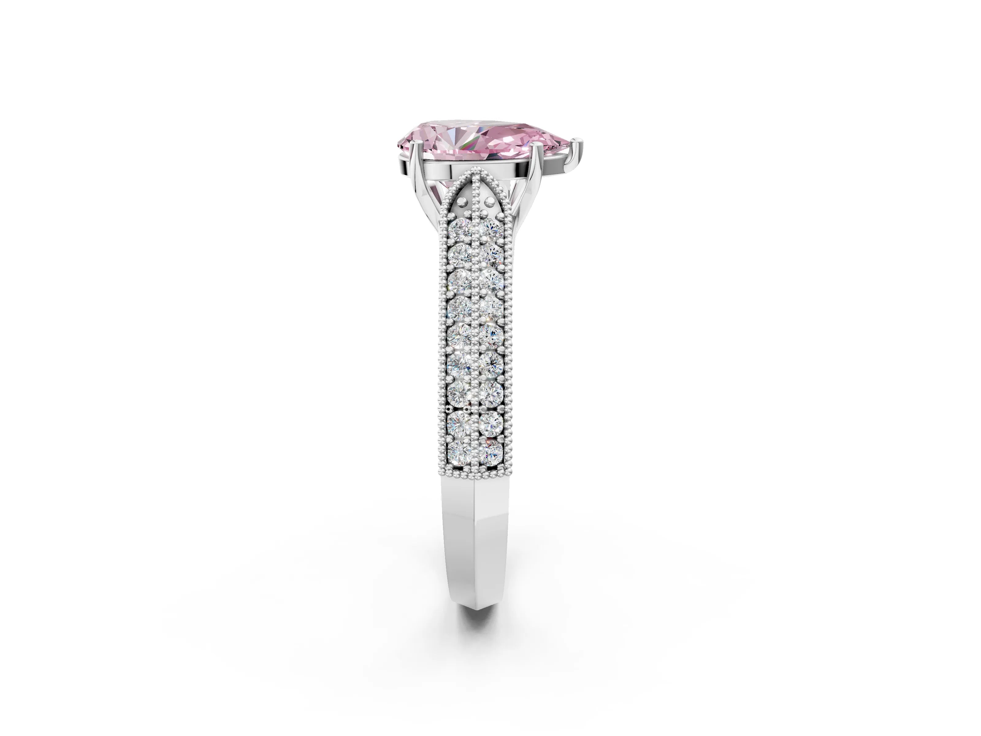 White gold Fancy Pink Pear Cut Cut Pave Split Shank Engagement Ring with Four-Prong Setting_14