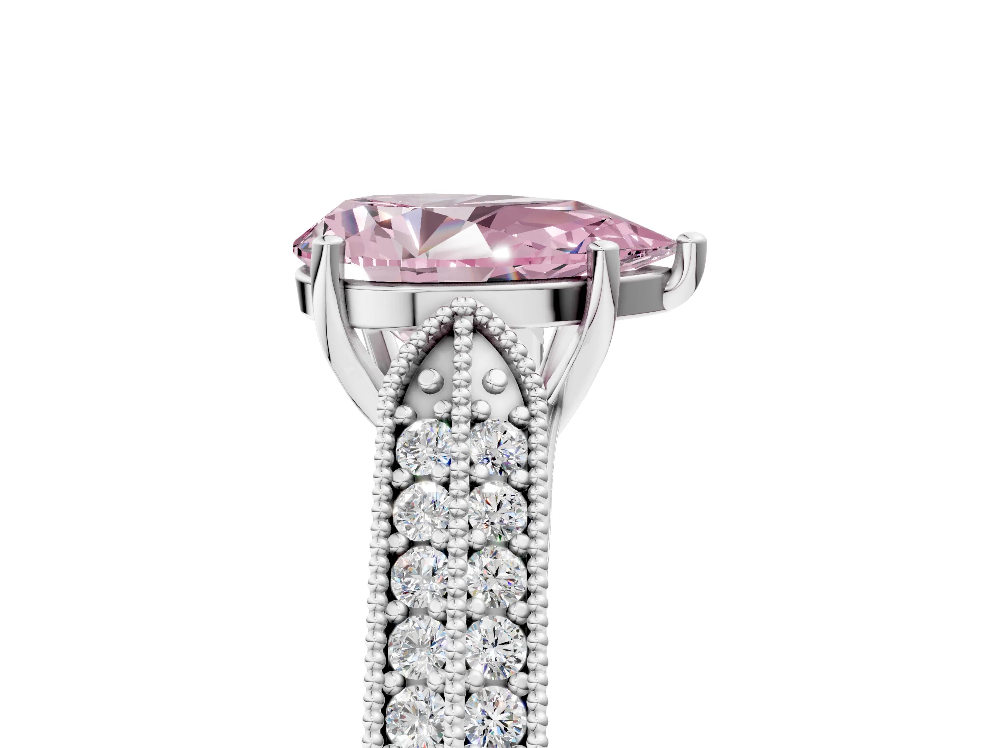 White gold Fancy Pink Pear Cut Cut Pave Split Shank Engagement Ring with Four-Prong Setting_17
