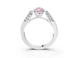 White gold Fancy Pink Pear Cut Diamond Channel Set Solitaire Ring with Four-Prong Setting_54