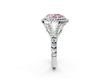 White gold Fancy Pink Pear Cut Diamond Double Halo Ring with Split Shank and Prong Setting_29