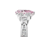 White gold Fancy Pink Pear  Cut Diamond Engagement Ring with Bezel Set Round Side Stones and Prong Setting_54