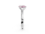 White gold Fancy Pink Pear Cut Diamond Engagement Ring with Side Stone Accents and Four-Prong Setting_26