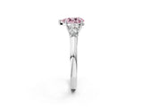 White gold Fancy Pink Pear  Cut Diamond Five-Stone Prong Set White Gold Ring_34