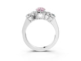 White gold Fancy Pink Pear  Cut Diamond Five-Stone Prong Set White Gold Ring_35