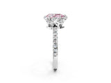 White gold Fancy Pink Pear Cut Diamond Halo Pave Band with Four-Prong Setting_5