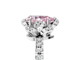 White gold Fancy Pink Pear Cut Diamond Halo Pave Band with Four-Prong Setting_8