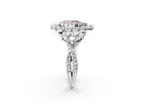 White gold Fancy Pink Pear Cut Diamond Halo Ring with Pavé Band and Four-Prong Setting_63