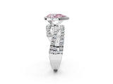 White gold Fancy Pink Pear Cut Diamond Halo Ring with Round Split Shank and Prong Setting_64