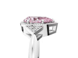 White gold Fancy Pink Pear Cut Diamond Halo Ring with Tapered Band and Four-Prong Setting_24