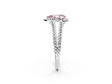 White gold Fancy Pink Pear Cut Diamond Halo Split Shank Engagement Ring_71