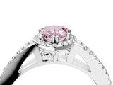 White gold Fancy Pink Pear Cut Diamond Halo Split Shank Engagement Ring_73