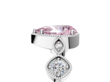 White gold Fancy Pink Pear  Cut Diamond Milgrain Marquise Band with Prong Setting_8