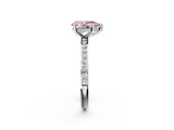 White gold Fancy Pink Pear  Cut Diamond Pavé Band Ring with Four-Prong Setting_26