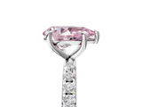White gold Fancy Pink Pear  Cut Diamond Pavé Band Solitaire with Four-Prong Setting_8