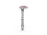 White gold Fancy Pink Pear  Cut Diamond Pavé Band with Four-Prong Setting_36