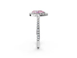 White gold Fancy Pink Pear Cut Diamond Pavé Halo Ring with Four-Prong Setting_50