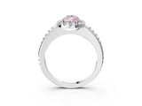 White gold Fancy Pink Pear Cut Diamond Pavé Halo Ring with Four-Prong Setting_51