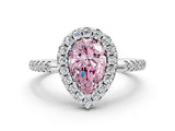 White gold Fancy Pink Pear Cut Diamond Pavé Halo Ring with Four-Prong Setting_54