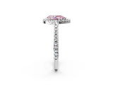 White gold Fancy Pink Pear Cut Diamond Pavé Halo Ring with Four-Prong Setting_62