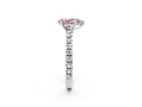 White gold Fancy Pink Pear Cut Diamond Pavé Solitaire Engagement Ring with Four-Prong Setting_85