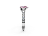 White gold Fancy Pink Pear  Cut Diamond Pave Band with Four-Prong Setting_39